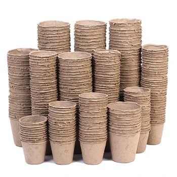 

10/50/100 Pcs Paper Pot Plant Starters Seedling Herb Seed Nursery Cup Kit Organic Biodegradable Eco-Friendly Home Cultivation