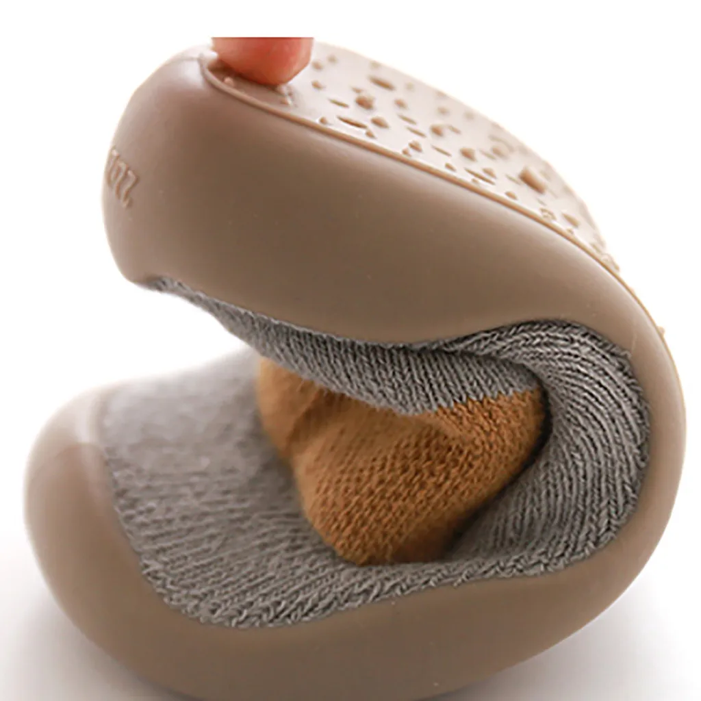 baby socks shoes Baby Boy Girl Cotton Children Floor Anti-Slip solid casual Baby Step Sock Shoes baby socks winter recien nacido