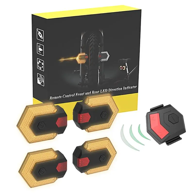 

1 Set Smart Wireless Remote Control Bicycle Bike Turn Signals Front Rear Light
