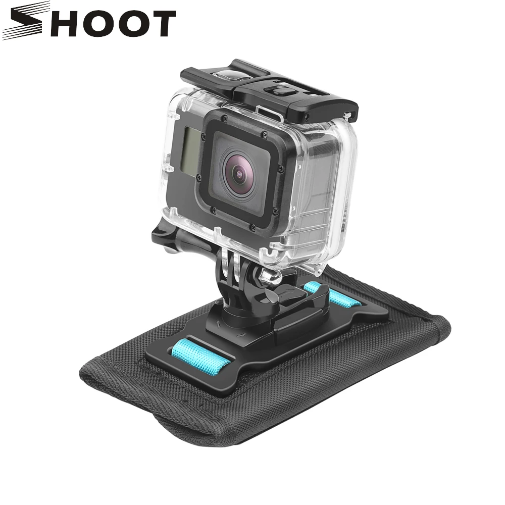 Поворотный на 360 градусов плечевой ремень SHOOT для GoPro Hero 9 8 7 Black Xiaomi Yi 4K Sjcam H9 Go Pro 5