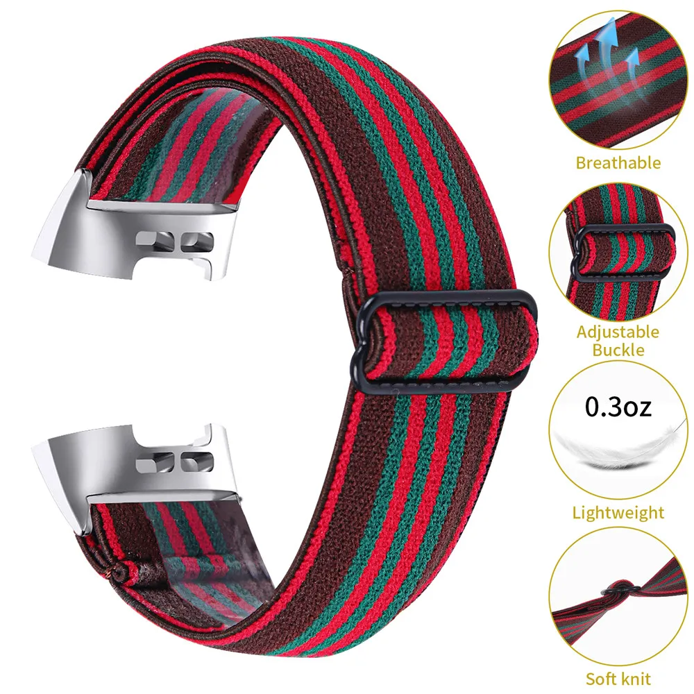Essidi Elastic Band For Fitbit Charge 5 4 3 2 Sports Fabric Bracelet Strap Loop For Fitbit Charge 3 4 SE Watch Wrist Band Correa