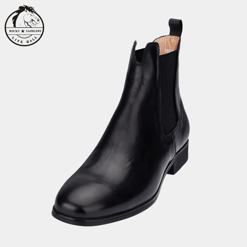 Cavassion  Cowhide Riding Boots  when rider ride horse  Equestrian equipments  Chelsea shoes real cowhide leather ancle boots 4