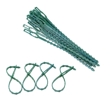 

20pcs Adjustable Plant Cable Ties Plant Cages Support Garden Tool Plastic Garden Tree Climbing Support Reusable Flower Plant Tie