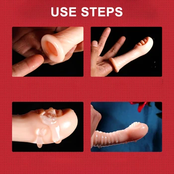 Finger Vibrator G-spot Clitoris Stimulate Orgasm Massage Female Masturbator Lesbian Erotic Finger Sleeve Sex Toys For Women 6