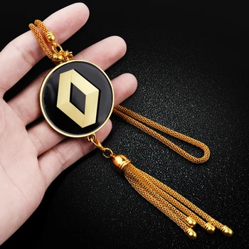 

Car 3D metal Rear View Mirror Pendant Chain Decoration For Renault Megane 2 3 Duster Logan Clio Laguna 2 Captur car interior