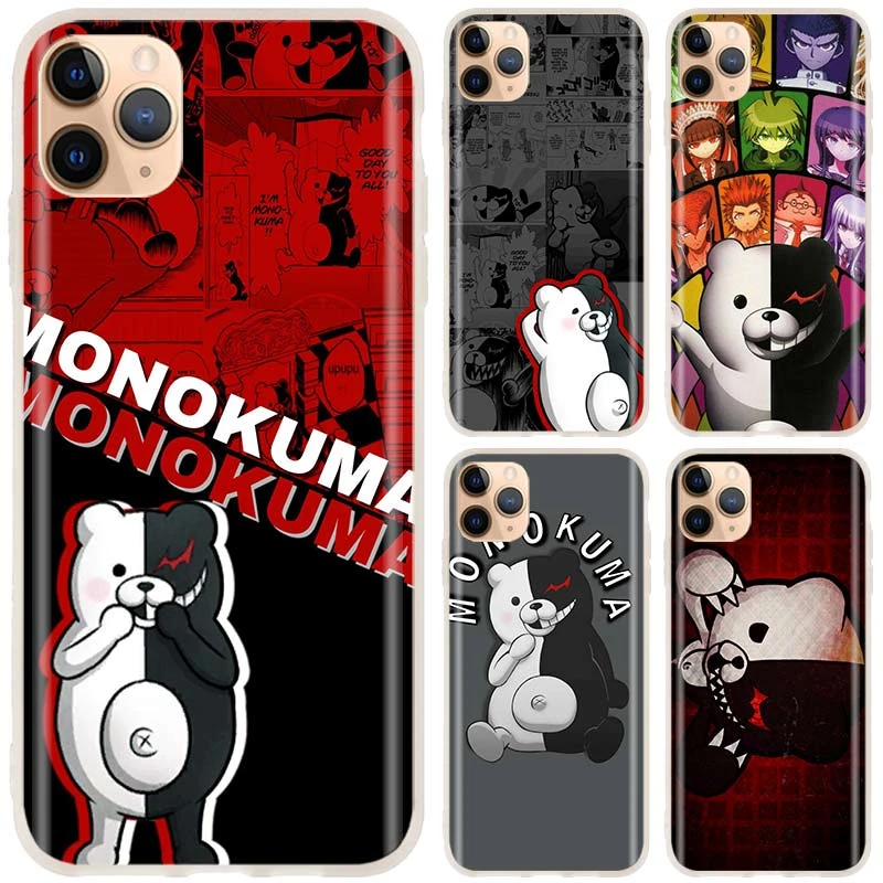 Kumamon Danganronpa Monokuma Soft Silicone Phone Case For Iphone 13 12 11 Pro X Xr Xs Max Xr 6 7 8 G Plus Se 2020 Cover Phone Case Covers Aliexpress