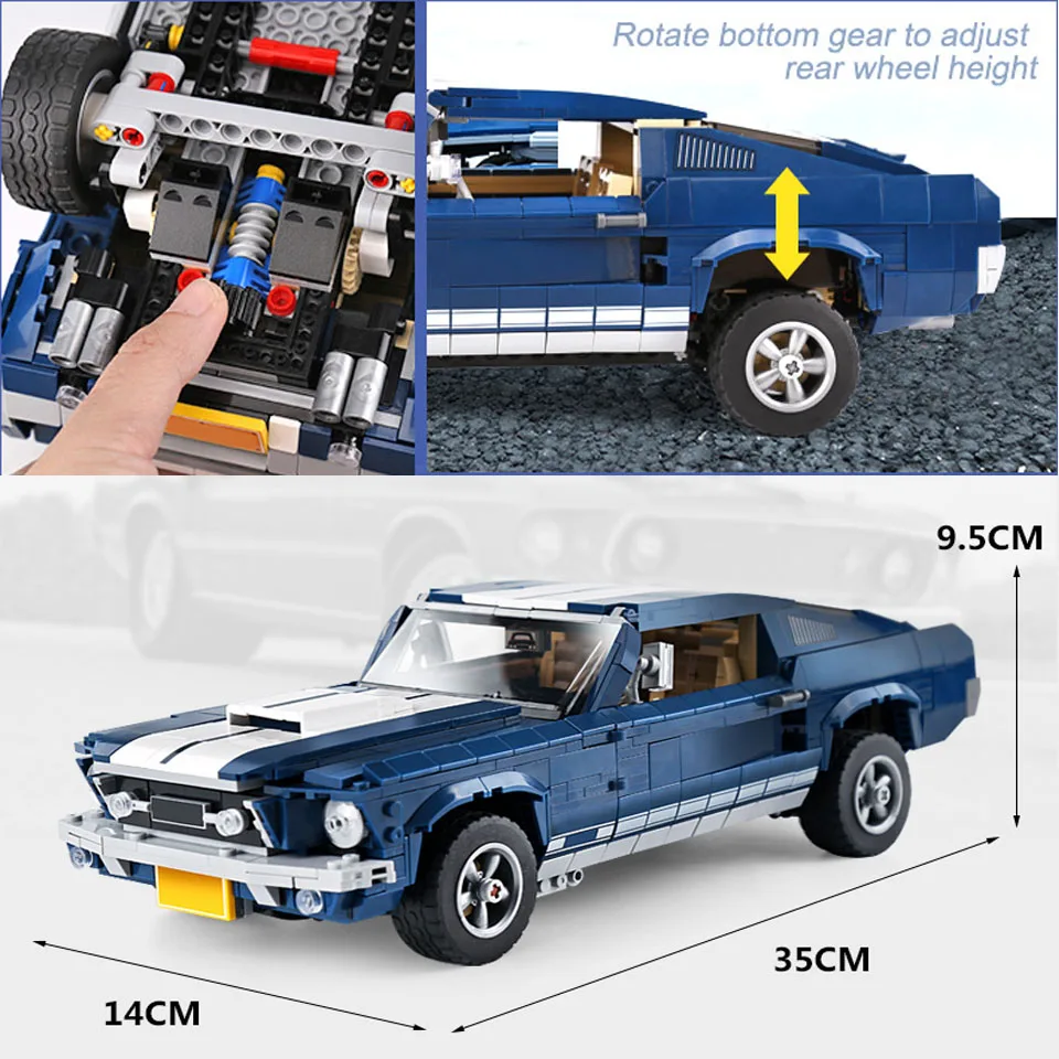 21047 технические игрушки серии совместимы с новым 10265 Mustang автомобильный набор строительные блоки кирпичи автомобильные игрушки детские рождественские подарки