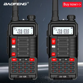 

Baofeng 2 Pcs New Professional Walkie Talkie UV 10R 10km 128 Channels VHF UHF Dual Band Two Way CB Ham Radio Baofeng UV-10R