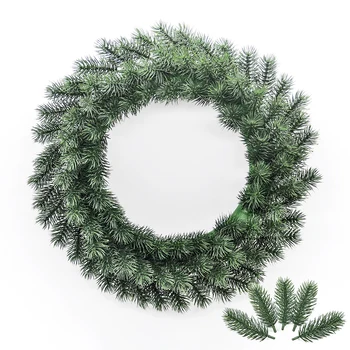 

24PCS Christmas wreath material artificial plant wedding decoration flower wreath home decoration DIY pine needle christmas tree