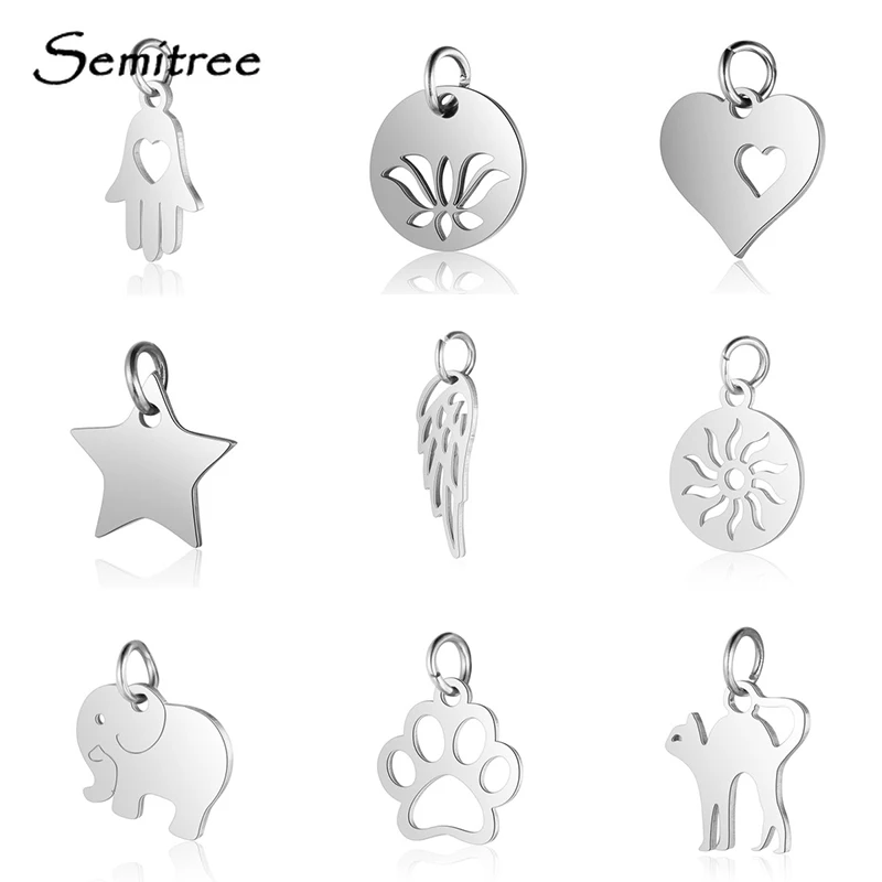 Semitree 5 шт. крылья из нержавеющей стали сердце для самостоятельного изготовления