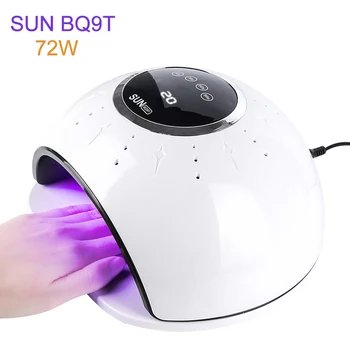 

SUN BQ9T 72W Lamp UV Lamp For Nail Dryer 33 Leds UV LED Nail Lamp Quick-dry Uv Nails Timer Smart Nail Gel Manicure Tools