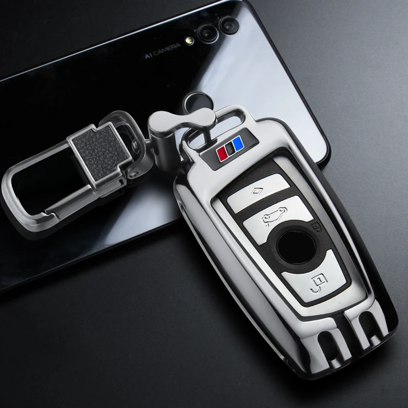 

New Metal Remote Key Case Cover For BMW 1 2 3 4 5 6 7 Series X1 X3 X4 X5 X6 F30 F34 F10 F07 F20 G30 Car Accessories