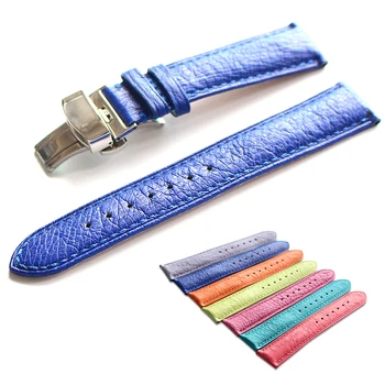 

Handmade South Africa Import Ostrich Leather Watch Strap 20MM Hand-made Soft Leather Watch Strap Soft Retro