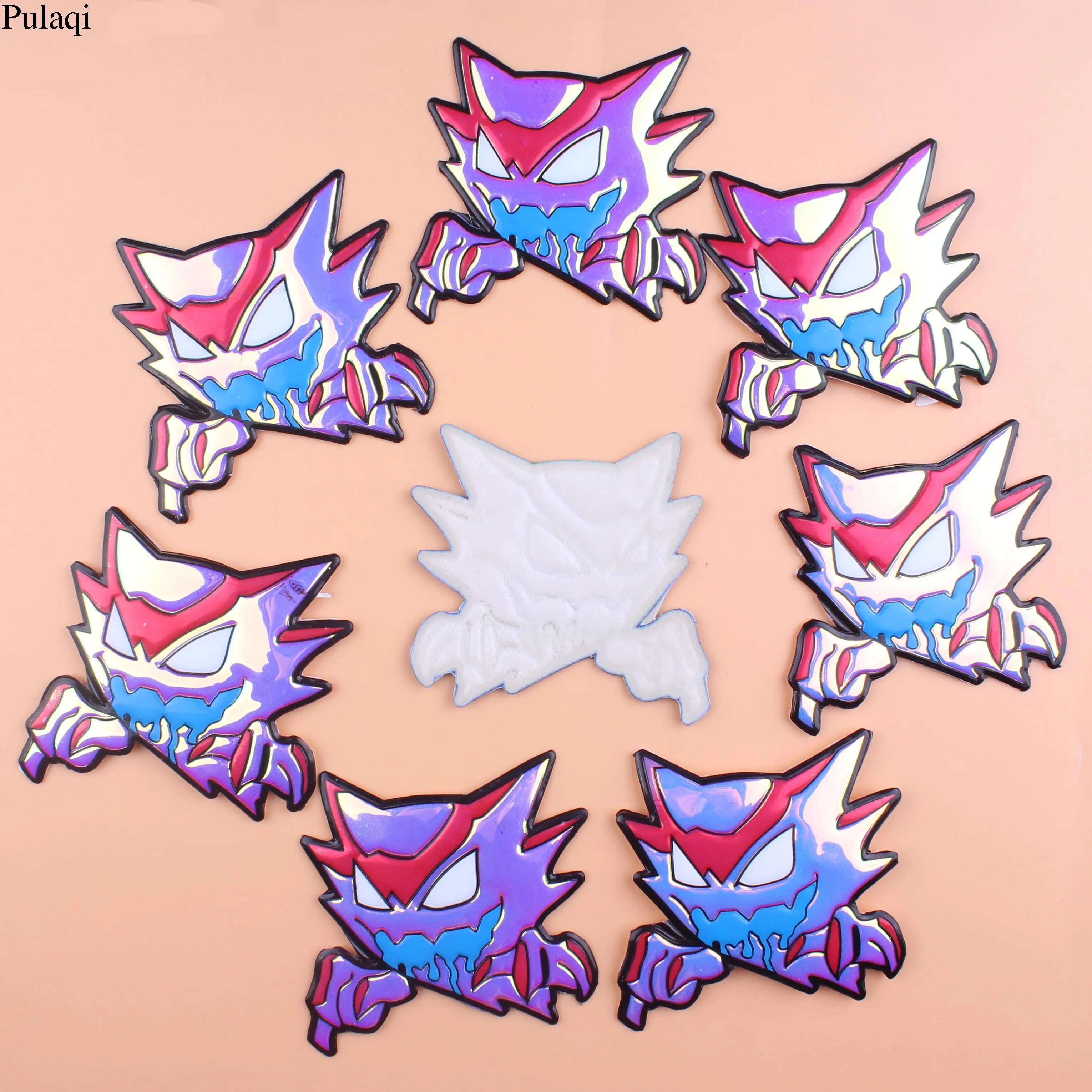 Pulaqi Haunter Glitter Enamel Patch Iron on Transfers For Clothing Embroidery Patches On Clothes Lovely Pop Appliques DIY | Дом и сад