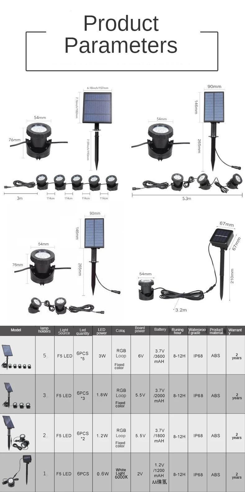 Luzes à Prova Escurecido para Jardim Lagoa Água Subaquática Submersível Fonte Luz Ip68 Paisagem Multi-cor Pode Ser Quintal Spotlight Dip68 Led 10 Luzes subaquáticas