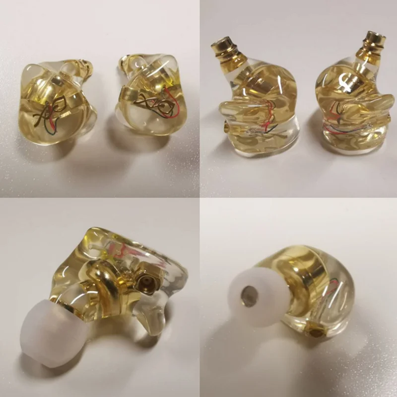 Transparent FENGRU Diy QZX-A1 на заказ смоляные наушники HiFi спортивные наушники для бега с интерфейсом MMCX(не включая кабель - Цвет: Transparent