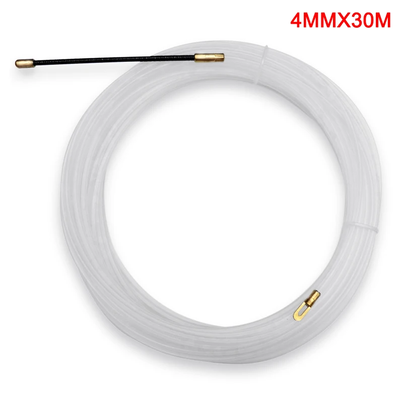 Нейлоновая проволочная кабельная электрическая Рыбная лента Съемник направляющая для извлечения устройства для электрика PAK55 - Цвет: 4mmx30m