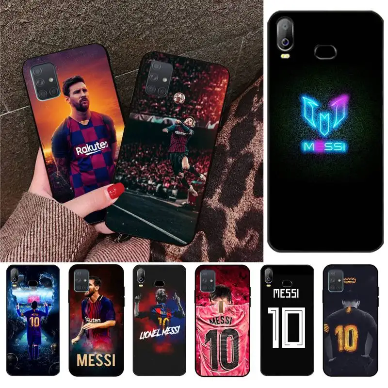 CUTEWANAN футболист Месси черный мягкий чехол для телефона Samsung A10 A20 A30 A40 A50 A70 A80 A71 A51 A6