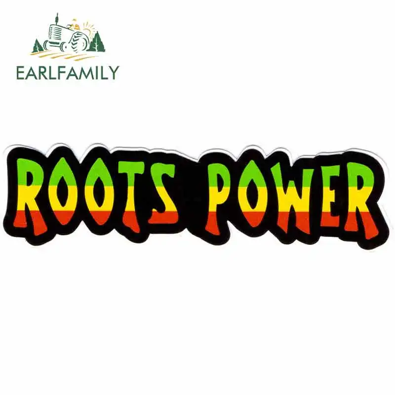

EARLFAMILY 15cm x 4.3cm for Roots Power Sign Funny Car Stickers RV VAN DIY Fine Decal Bumper Trunk Truck Graphics Accessories