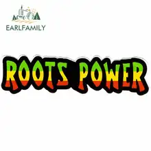 EARLFAMILY 15cm x 4.3cm for Roots Power Sign Funny Car Stickers RV VAN DIY Fine Decal Bumper Trunk Truck Graphics Accessories