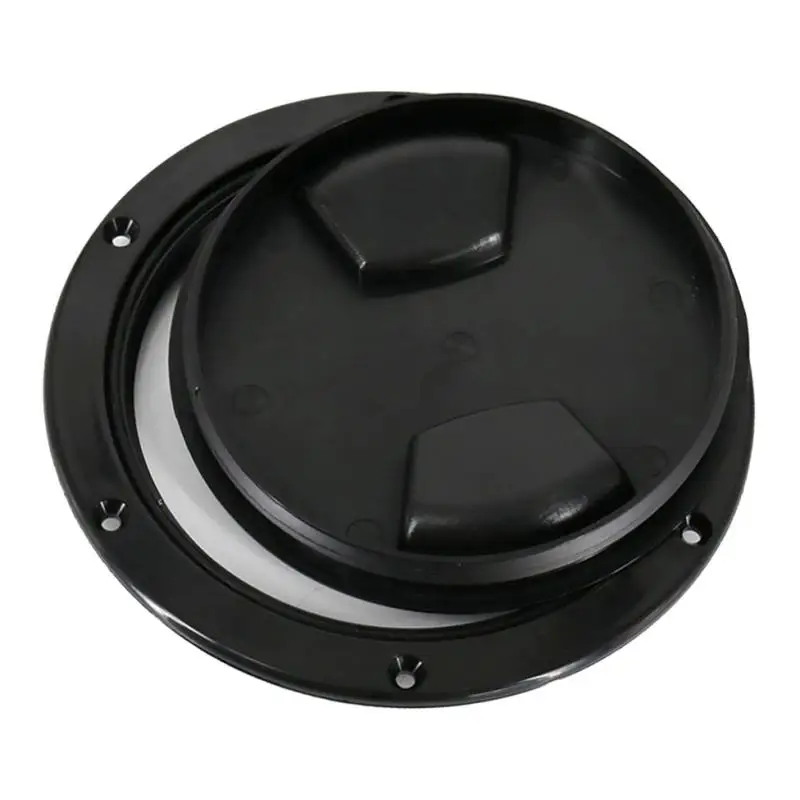 Marine Boat Kayak Canoe Circular Hatch Cover Deck Plates for Boats, Black, 5 inch