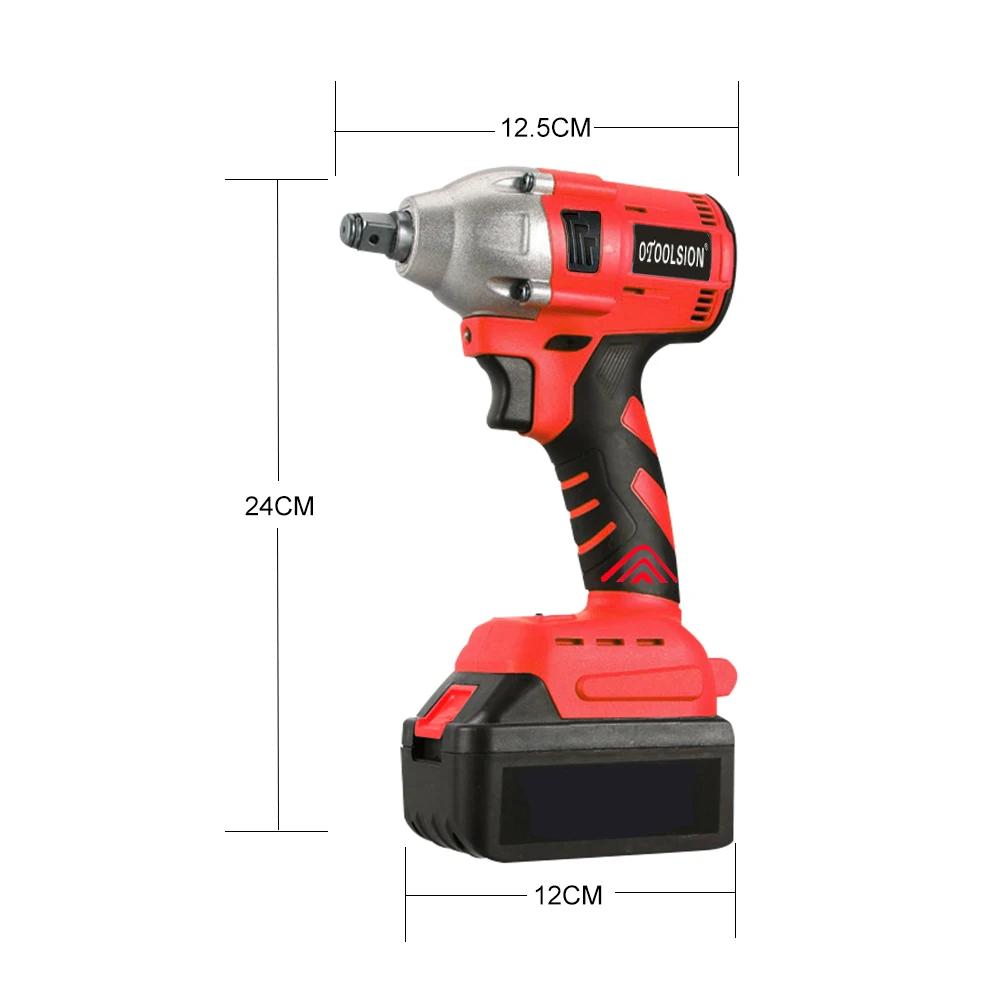 21V 320N.m Brushless Cordless Wrench 450W Powerful Electric Socket Impact Wrench 3000mAh Lithium-lon Battery Power Tools Kit (5)