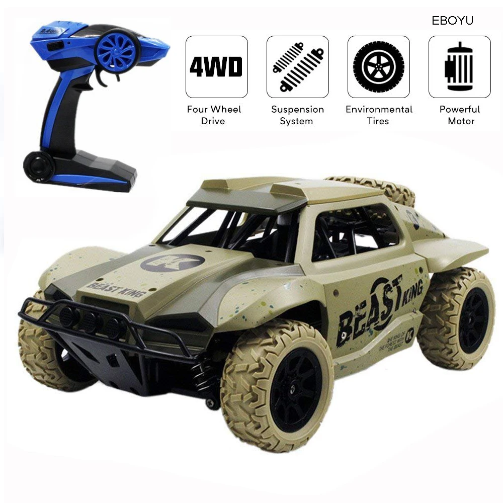 EBOYU RC автомобиль 2,4 ГГц 4WD 1:18 внедорожный пульт дистанционного управления Автомобили RC 25 км/ч высокий гоночный скоростной автомобиль электрическая игрушка для детей