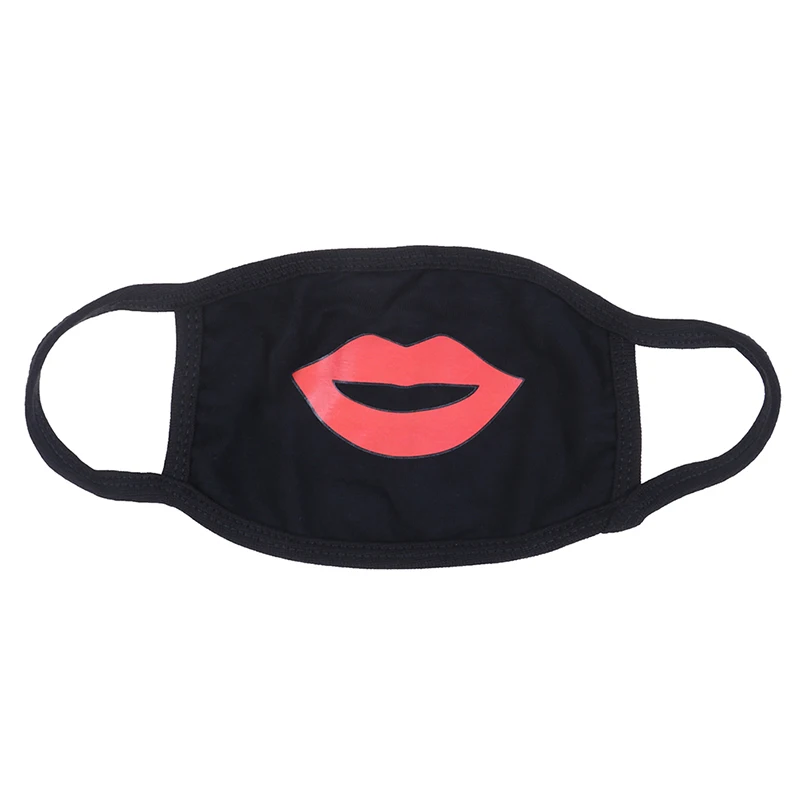 1PC Black Cotton Dustproof Mouth Face Mask Unisex Korean Style Kpop Bear Cycling Anti-Dust Cotton Facial Protective Cover Masks