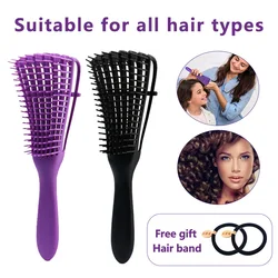 Detangling curly Hair Brush Massage Wet Hair Comb Detangler Hairbrush 2a to 4c Kinky Wavy/Curly/Coily/Wet/Dry/Oil/Thick Hair