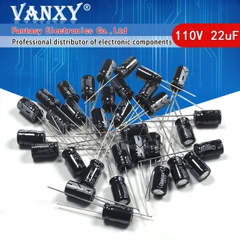 

50PCS Higt quality 100V22UF 6*11 22UF 100V 6*11MM Electrolytic capacitor