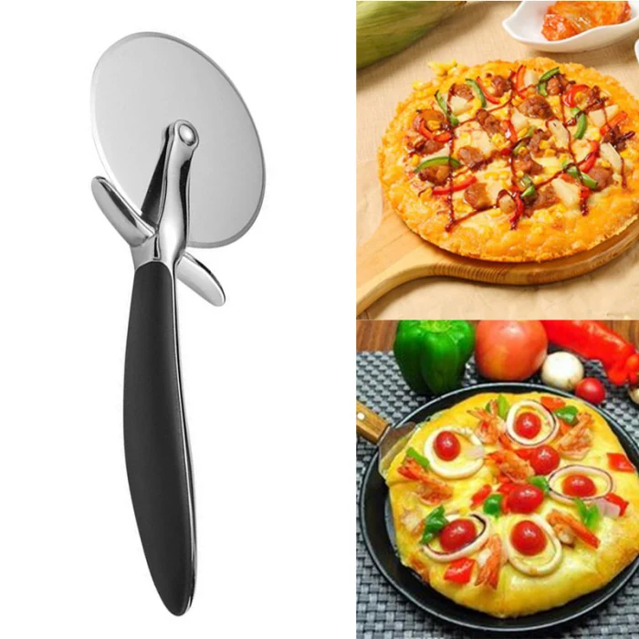 Резак для пиццы круглые острые лезвия из цинкового сплава нож для пиццы кухонный инструмент с утолщенной ручкой P7Ding