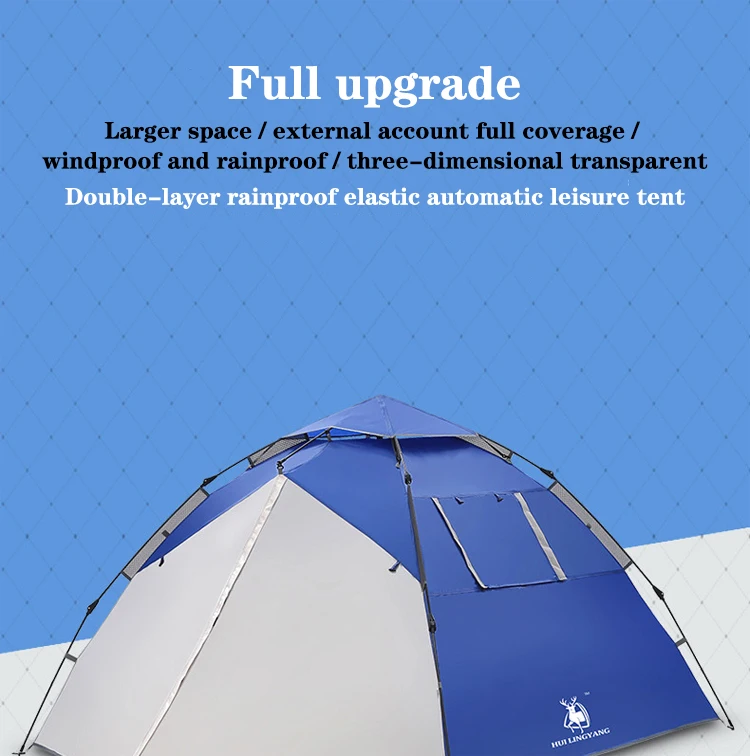 3-4 человек Наружная палатка для кемпинга 210D водонепроницаемая ткань Оксфорд двойные автоматические палатки Семейные туристические лагеря дополнительное пространство