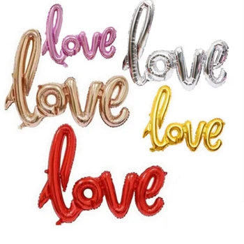 

Hot Sale 43 Inch Large LOVE letter shape Aluminum Foil Balloon Wedding Party Holiday Decoration Balloon Wholesale