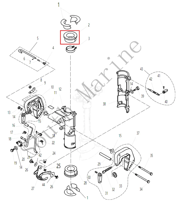 

Топ амортизации 68D-G2537-00 для подвесного 4-тактного мотора Yamaha F4 F5