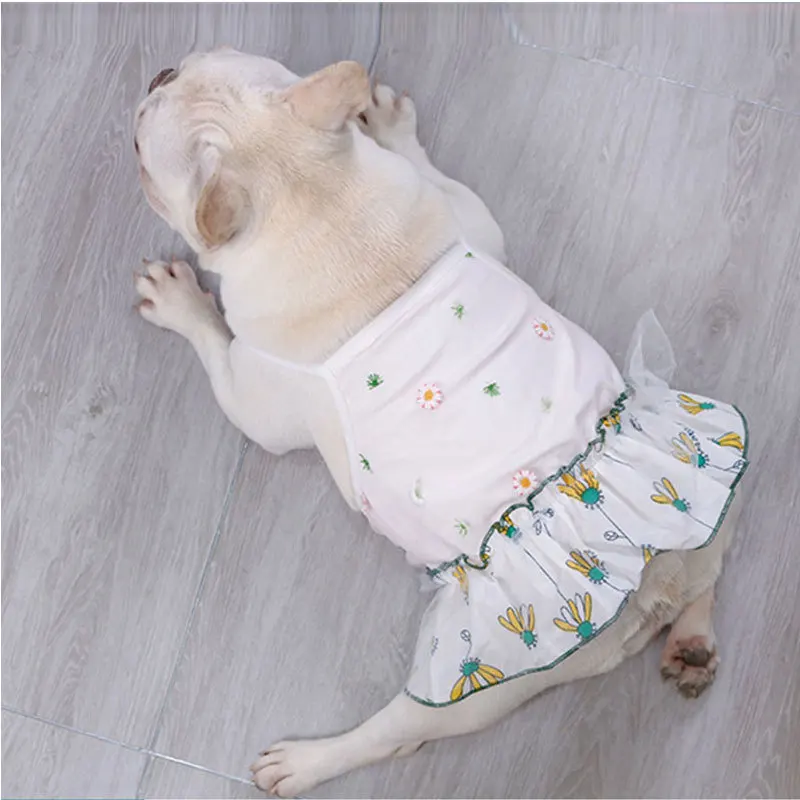 

Bulldog Clothes Fat Dog Spring and Summer Thin Pet Pug Sling Cotton Vest Skirt Ubranko Dla Psa Honden Kleding Vestiti Cane 2020