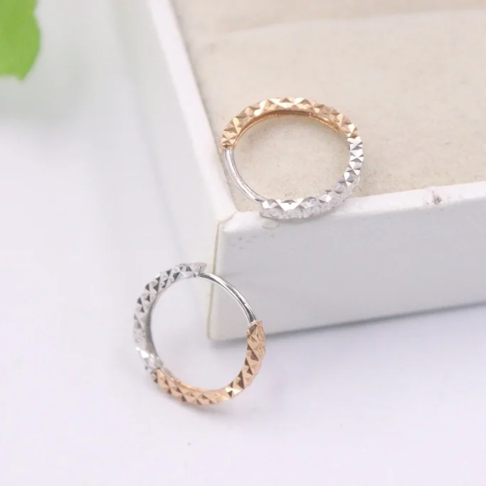 

Реальный покрытием 18-ти каратным белым розовым золотом серьги для Для женщин полная звезда серьги 13mmDia Новогодний подарок