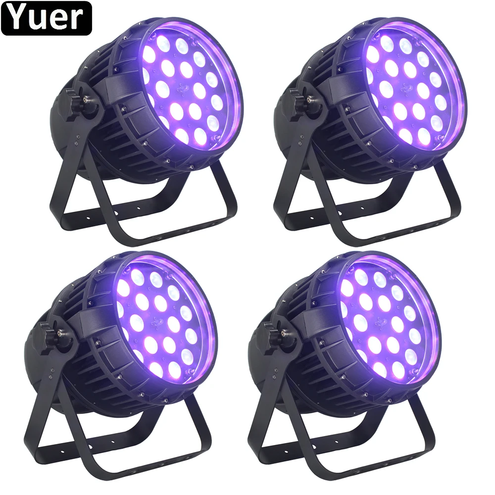 4Pcs/Lot IP65 Waterproof Zoom Par Light RGBW 4IN1 18X10W LED DJ Disco Light DMX512 Wash Effect Stage Par Lighting For Party Club