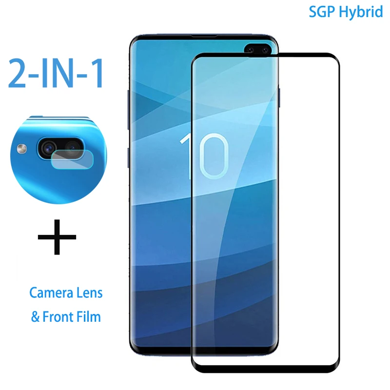 Округленными изогнутыми краями 2 в 1 для Samsung S10e S10 плюс объектив камеры и