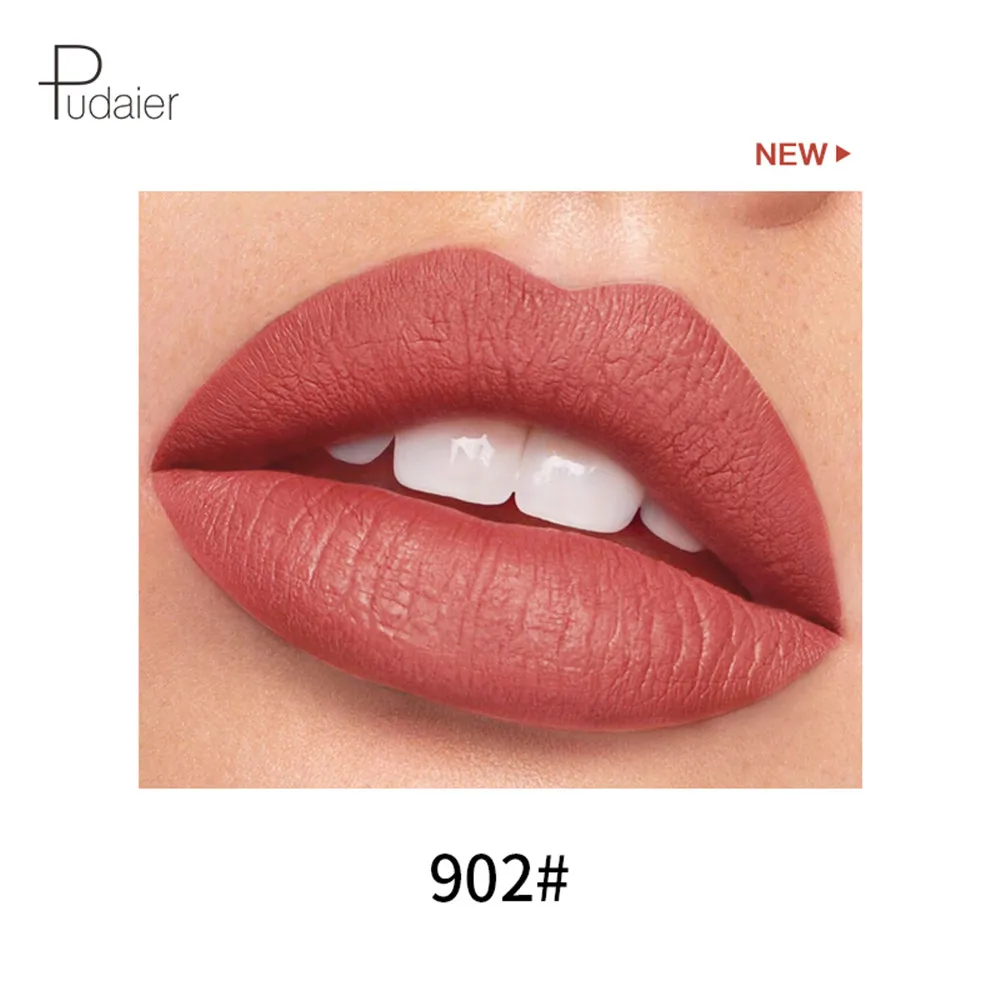 902 Pudaier, 18 цветов, мини капсула, тинт для губ, водонепроницаемый, сексуальный, матовый блеск для губ, стойкий, жидкая, красная матовая губная помада, косметика - Цвет: 902