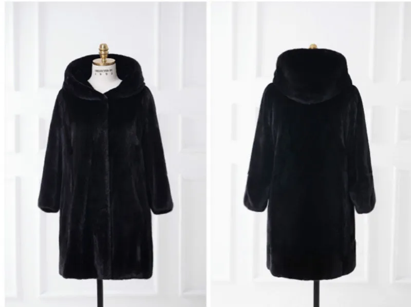 Длинное женское пальто из искусственного меха, осень и зима, Новое Женское пальто, горячая Распродажа, черное плюшевое пальто большого размера, теплая меховая куртка