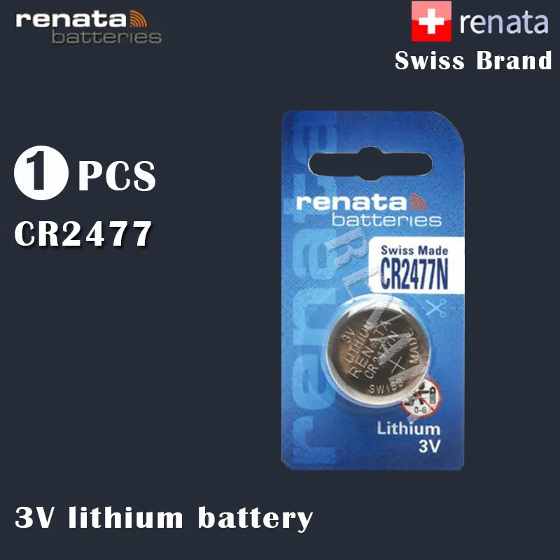 Оригинальный литиевый аккумулятор renata CR2477N CR2477 2477 3 в для часов стоп сигналов