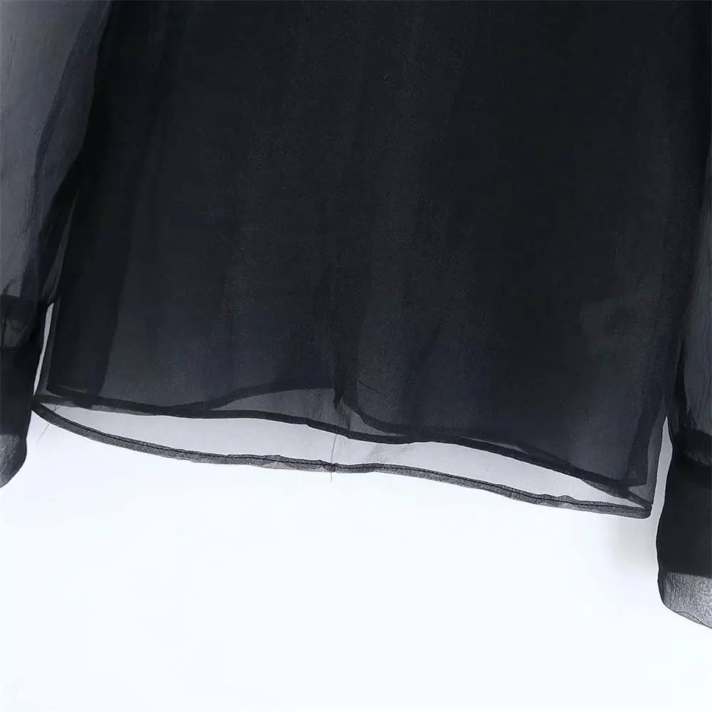 Осень 2019 женская новая рубашка с длинными рукавами и маленьким круглым отворотом