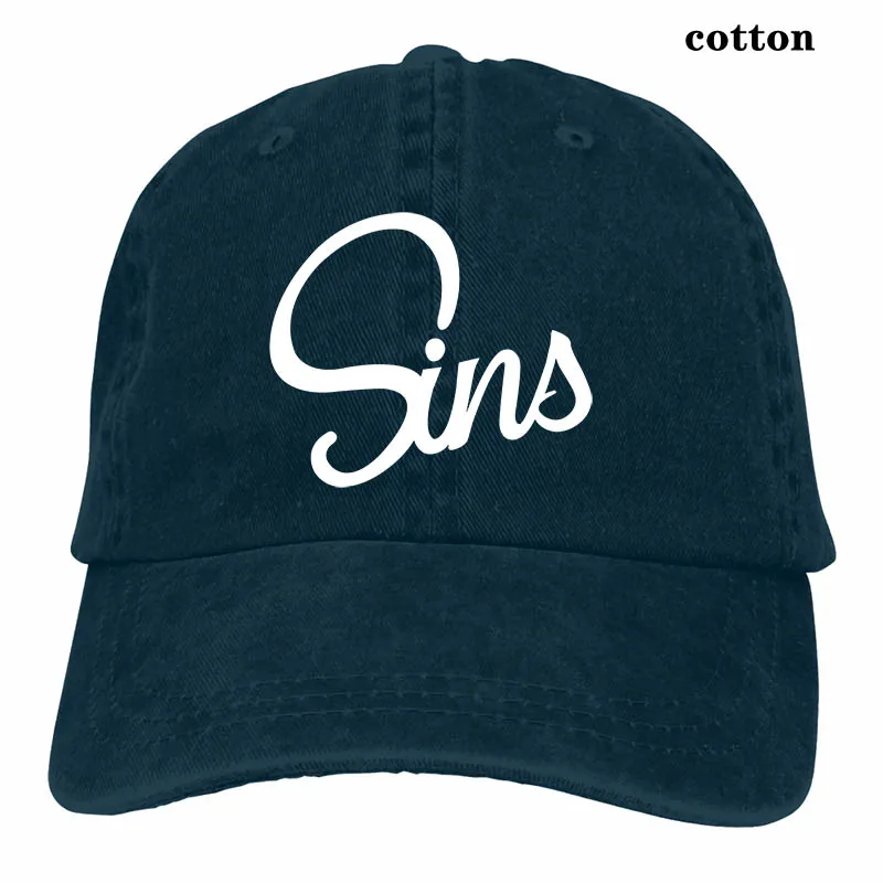 Мужская и женская бейсболка с логотипом Sins, модная Регулируемая Кепка - Цвет: 3-Navy