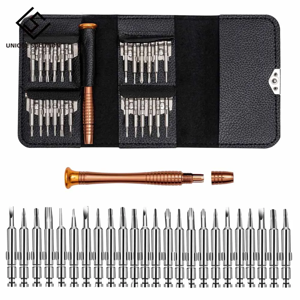 Leather Case 25 In 1 Torx Screwdriver Set Mobile Phone Repair Tool Kit Multitool Hand Tools For Iphone Watch Tablet PC 2018 New 4.8.4