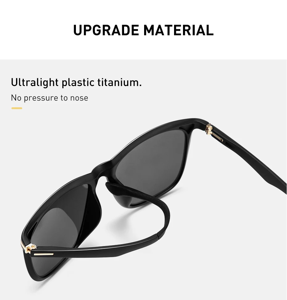 Мужские поляризованные солнцезащитные очки CAPONI, TR материал, оправа, фотохромные Винтажные Солнцезащитные очки, классический стиль, черные оттенки, мужские UV400, BS602