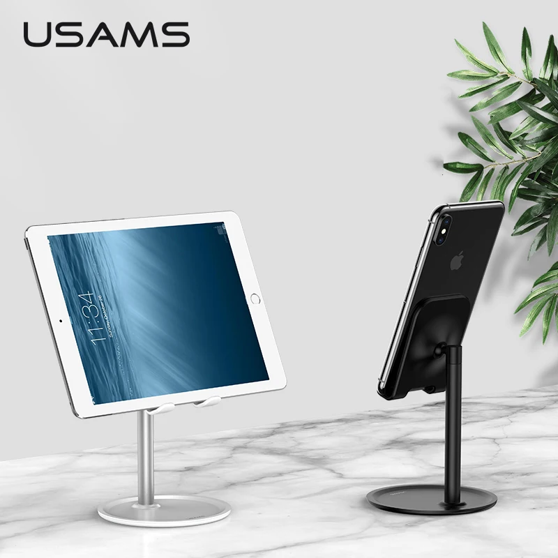 

USAMS Mobile Phone Holder for iPhone 6 X Universal Non-Slip Adjustable Desktop Phone Stand for iPad Samsung Xiaomi Huawei Tablet