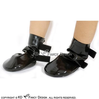 

Black Sexy Latex Gloves With Horseshoe Shape Rubber Mitts Mittens ST-0036