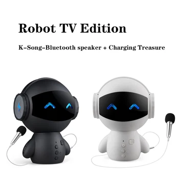 

New Cute Intelligent Robot Bluetooth Speaker M10 Mini Smart-Robot Super Bass Portable Bluetooth Speakers For Power Bank Music