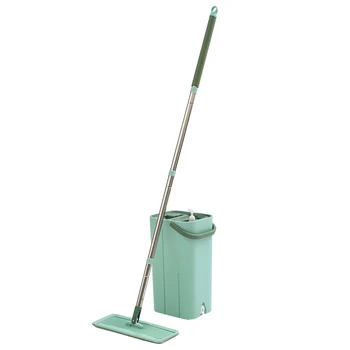 

iFun Magic Wet Dry Floor Cleaning Mops Set Squeeze Free Hand Flat Cleaning Microfiber Mop With Bucket Floor Clean Tools