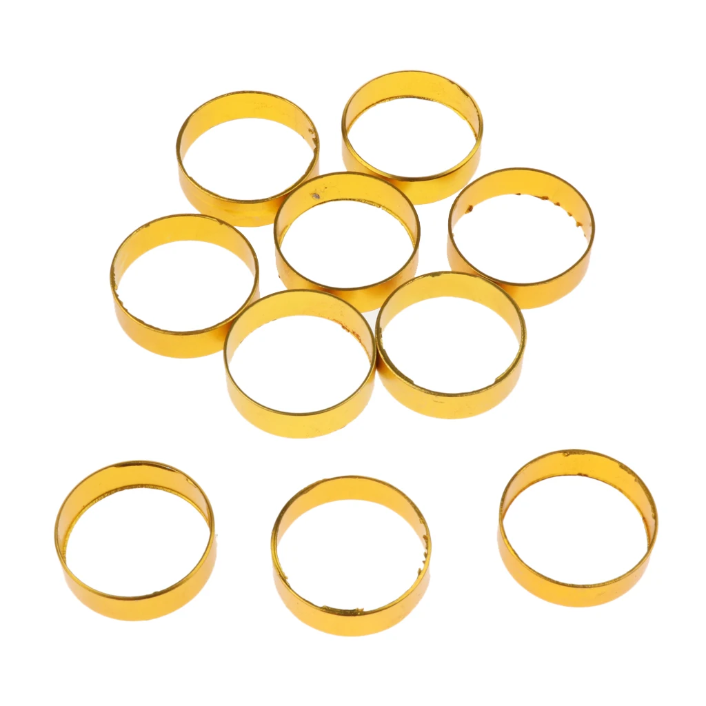 Gold 22 x 6mm 10 шт. воротники из алюминиевого сплава для изготовления трости - Цвет: Gold 22 x 6mm